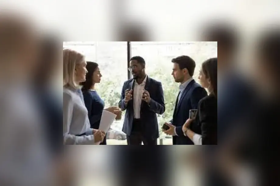 Business team having a meeting discussion.