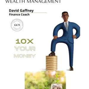 Financial coaching session on wealth management poster.