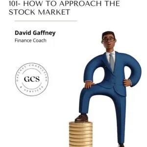Financial coaching session stock market illustration.