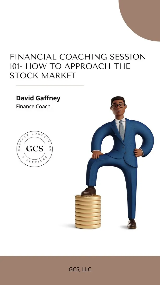 Financial coaching session stock market illustration.