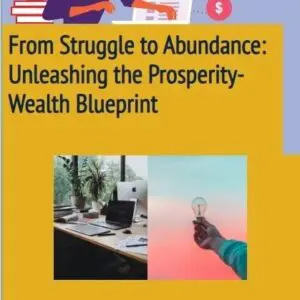 Book cover with prosperity wealth blueprint.